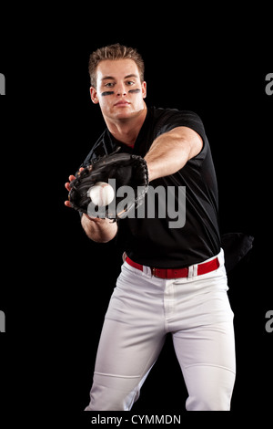 Joueur de baseball Banque D'Images