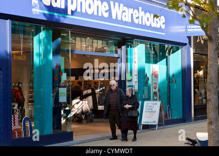 The Carphone Warehouse téléphone mobile indépendant store shop outlet, Broadmead shopping centre, Bristol England UK Banque D'Images