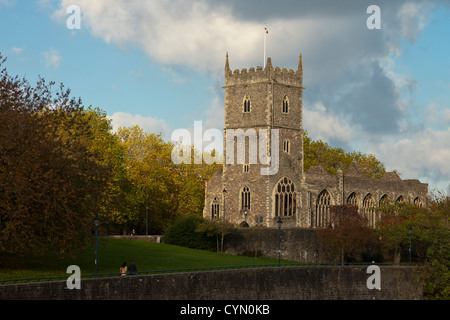 St Peter's était une église dans ce qui est maintenant le parc du château, Bristol, Angleterre,l'église a Saxon de fondations. Banque D'Images