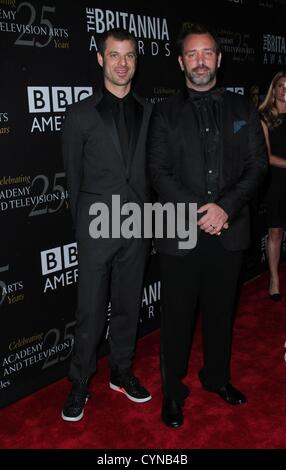 Le 7 novembre 2012 - Los Angeles, Californie, États-Unis - Matt Stone, Trey Parker assister à la BAFTA Britannia Awards 2012 le 7 novembre 2012 à l'hôtel Beverly Hilton,Beverly Hills,CA.USA.(Image Crédit : © TLeopold ZUMAPRESS.com)/Photos/Globe Banque D'Images