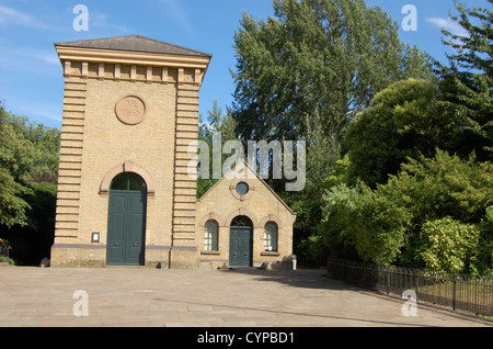 Le bâtiment de la station de pompage à Battersea Park de Londres, Angleterre Banque D'Images