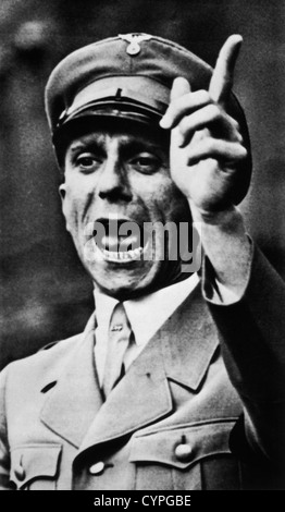 Paul Joseph Goebbels (1897-1945), Ministre de la propagande nazie, Portrait Banque D'Images