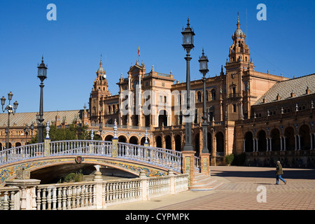Plaza de España Séville Andalousie Espagne Plaza de España andalucia sevilla españa Banque D'Images
