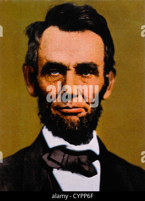 Abraham Lincoln (1809-1865), 16e président des États-Unis, Portrait Banque D'Images