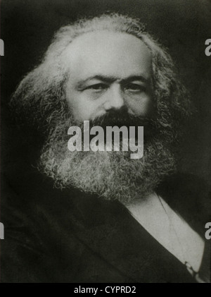 Karl Marx (1818-1883), philosophe allemand,1875, Portrait Banque D'Images