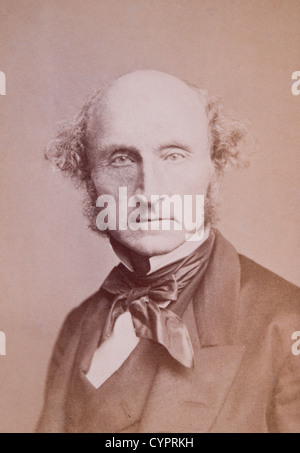 John Stuart Mill (1806-1873), philosophe et économiste anglais, Portrait, 1865 Banque D'Images