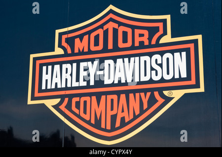 Musée Harley Davidson Logo Milwaukee, Wisconsin. Banque D'Images