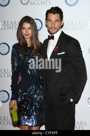 SARAH ANN MACKLIN & DAVID GANDY ET MANTEAUX COLLIERS BAL DE GALA LONDON ENGLAND UK 08 Novembre 2012 Banque D'Images