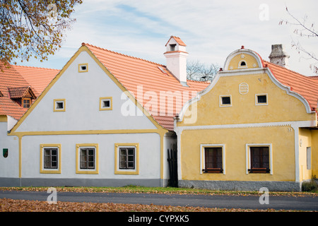 Holasovice - rural de la Bohême, UNESCO World Heritage site, sud de la Bohême, République Tchèque Banque D'Images