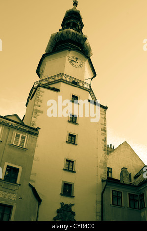 La tour de l'horloge à St Michael's Gate, Bratislava Banque D'Images