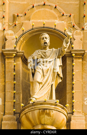 Statue dans une église, l'église paroissiale de Msida, Msida, Malte Banque D'Images