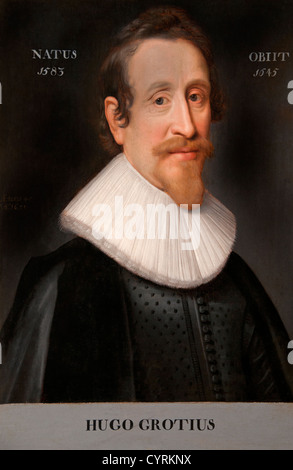 Hugo Grotius 1583-1645 par Miereveld, Michiel Jansz. van 1567-1641 Pays-Bas néerlandais Hugo de Groot s'est échappé dans une malle de livres Banque D'Images