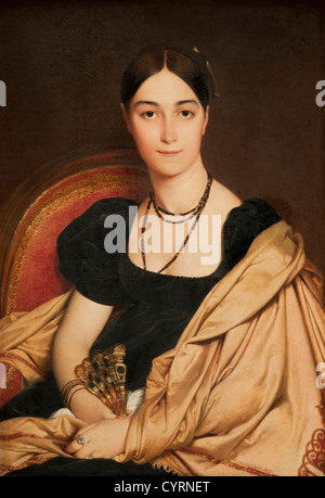 Portrait de madame Antonia de Vaucay Devaucay ou 1807 par Jean Auguste Dominique Ingres 1780-1867 France French Banque D'Images