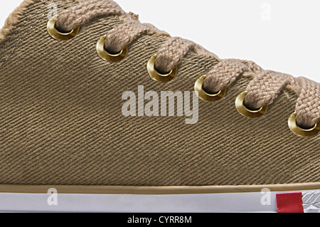 Close-up d'un canvas shoe Banque D'Images