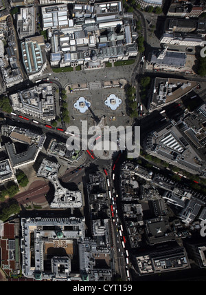 Vue aérienne de Trafalgar Square et du centre de Londres Banque D'Images