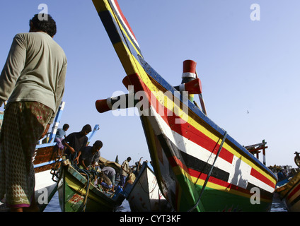 Arc d'un dhow à Al Hodeidah, Yémen Banque D'Images