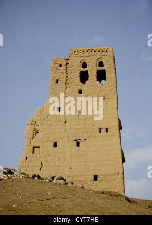 Maison dans la vieille ville de Marib, au Yémen Banque D'Images