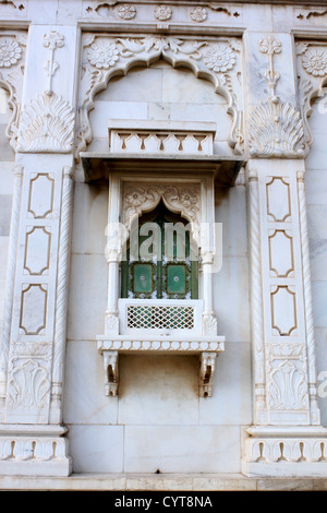 Fenêtre fermée dans Jodhpur Rajasthan Inde Jaswant Thada Banque D'Images