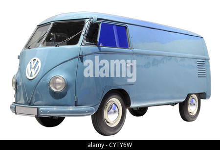 Volkswagen bus type 1 à partir de 1950. Plus isolé sur fond blanc Banque D'Images