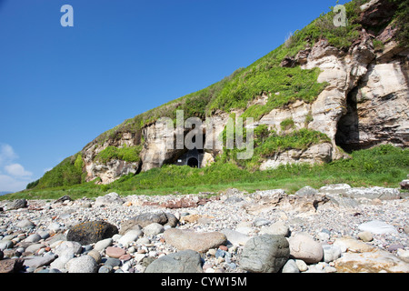 Voir des rois grotte, près de Drumadoon Blackwaterfoot, Isle of Arran, Ecosse, Royaume-Uni Banque D'Images