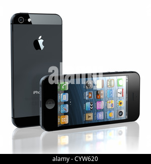 Deux nouveaux Apple iPhone 5 a été mis en vente par Apple Inc le 12 septembre 2012. Banque D'Images