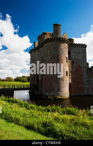 Vue d'une partie du château de Caerlaverock, Dumfries et Galloway, Écosse, Royaume-Uni Banque D'Images