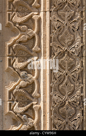 Détail de l'entrance, Esrefoglu Cami, Beyshehir, Turquie Banque D'Images