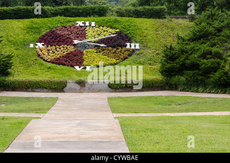 Horloge florale au Harry P. Leu Gardens Orlando, Floride, États-Unis Banque D'Images