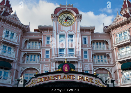 Entrée du Parc Disneyland, Euro Disney, Paris Banque D'Images