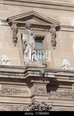 Statue, Jean Jacques Rousseau (1712 - 1778), dix-huitième siècle philosophe et écrivain franco-suisse ; Cour Napoléon se Musée Louvre Banque D'Images