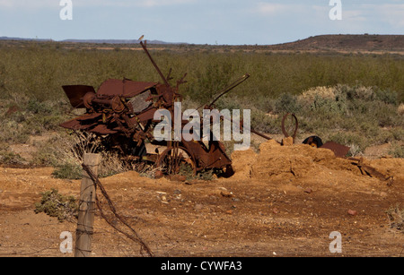 Équipement agricole juste à la rouille, dans le Nord de la province du Cap, en Afrique du Sud Banque D'Images