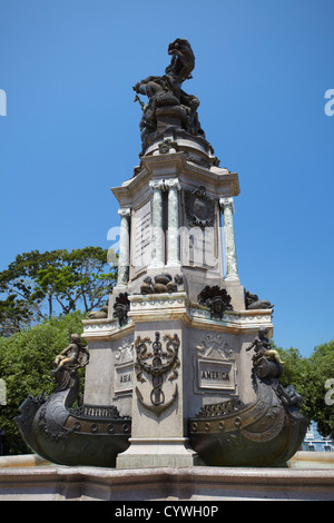 Monument à Praça Sao Sebastiao (St Sébastien Square), Manaus, Amazonas, Brésil Banque D'Images