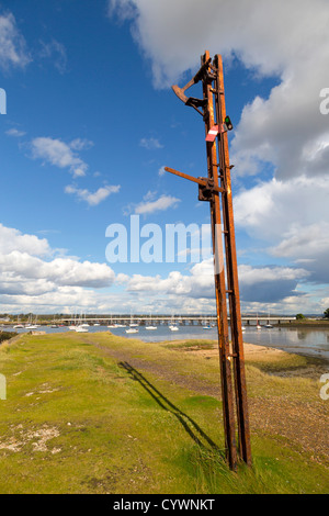 Billy Hayling Hayling Island ; ligne Hampshire ; Royaume-Uni ; les signaux ferroviaires ; Banque D'Images