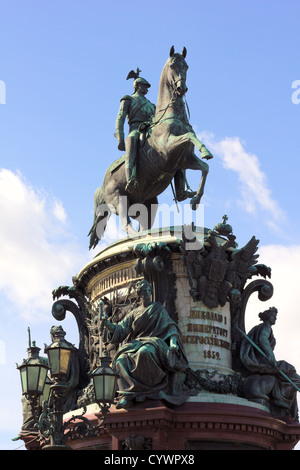 Le monument à Nicolas I (1859) à Saint-Pétersbourg, Russie Banque D'Images