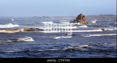 Côte Rocheuse près de la rivière Arthur généraux. Au nord ouest de la Tasmanie, en Australie. Banque D'Images