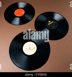 Close-up of gramophone records Banque D'Images