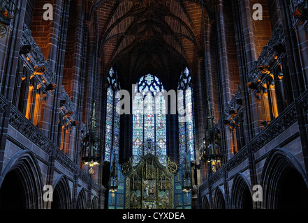 La cathédrale anglicane de Liverpool, lady chapel Banque D'Images