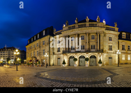 Germany, Bavaria, vue de la nuit de l'Opéra Margravial Banque D'Images