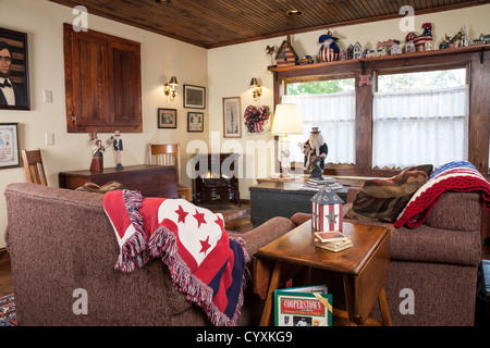 Grande chambre avec un décor intérieur d'Amérique, USA Banque D'Images