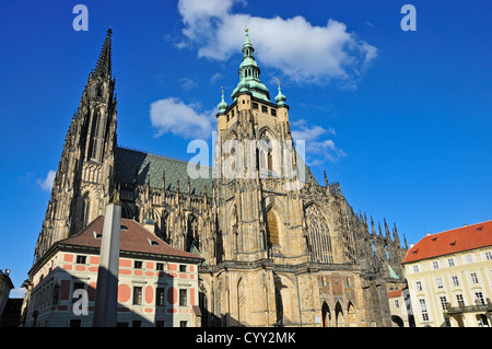 Prague, République tchèque. Habour / Chram sv Vita Banque D'Images