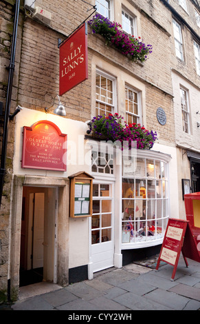 Sally Lunns house, la plus ancienne maison à Bath, Somerset, Royaume-Uni Banque D'Images