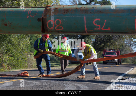 Construction de partie Sud du pipeline Keystone XL Banque D'Images