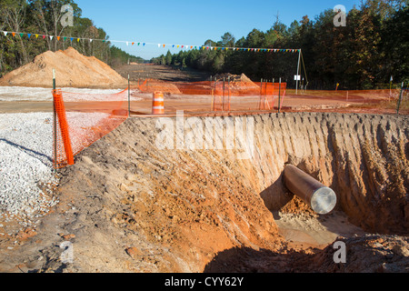 Construction de partie Sud du pipeline Keystone XL Banque D'Images