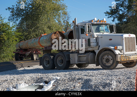 Construction de partie Sud du pipeline Keystone XL Banque D'Images