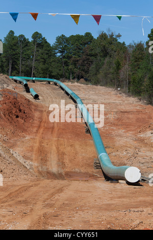 Construction de partie Sud du pipeline Keystone XL Banque D'Images