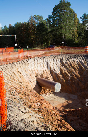 Construction de partie Sud du pipeline Keystone XL Banque D'Images