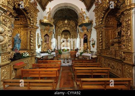 Igreja da Misericórdia (l'église de la miséricorde) intérieur à Caminha, Minho, au nord du Portugal, Europe Banque D'Images