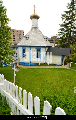 Eglise Orthodoxe Saint-nicolas historique à Juneau, en Alaska. Banque D'Images