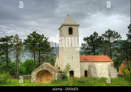 Église Saint-Pierre, Starigrad - Paklenica, Croatie Banque D'Images