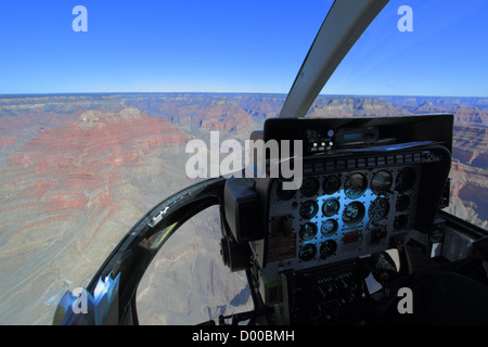 L'expérience du Grand Canyon depuis un hélicoptère. Grand Canyon, Arizona, USA Banque D'Images